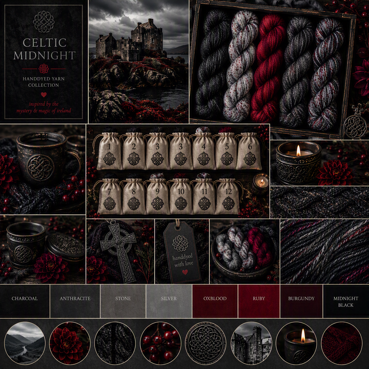 Advent Calendar Color Theme Black / Grey / Red